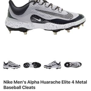 Nike Alpha Huarache Elite 4 Low Cleats - Orange Box